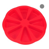 Forma De Silicone Bolo Torta Pudim Assadeira Redonda Fatias Cor Vermelho