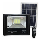 Reflector Led 60w Solar + Control Remoto