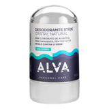 Desodorante Stick Alva Cristal Importado Sem Alumínio Sem Parabenos Sem Fragrância 60 G