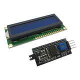 Pantalla Lcd 16x2 1602 Con Respaldo Azul Y Módulo I2c Para Arduino