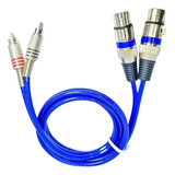  1 Cabo 2xlr Femea X 2rca 25 Cm Blindado Tiaflex