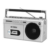 Vbb-25-slv Mini Boombox Bluetooth Reproductor De Casset...