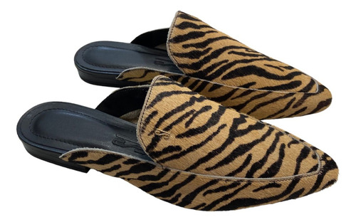 Sapatilha Mule Santa Lolla Bico Fino Animal Print 0026