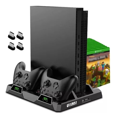 Base Ventilador Xbox One X, S Soporte Juegos, Carga Control