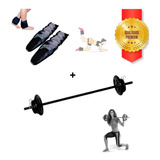 Kit Body Pump 20kg De Anilha Emborrachada + Caneleira 3kg