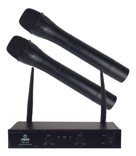 Micrófonos Louder Km113d Vhf Bidireccional Color Negro