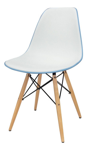 Silla Eames Dsw Celeste Y Blanco - Desillas