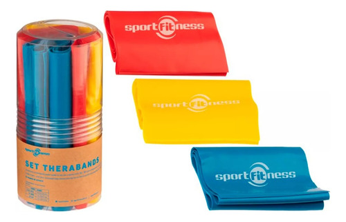 Bandas Theraband Sportfitness  Kit 3 Resistencias  071594