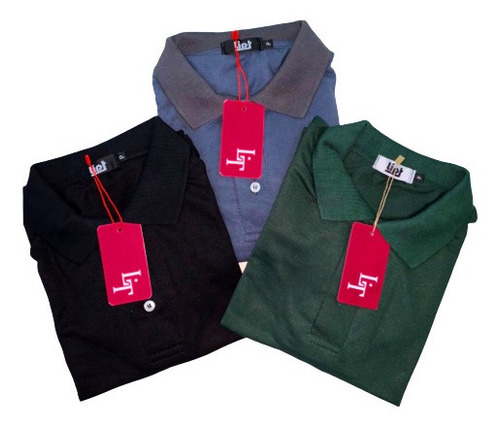 Kit 3 Camisas Polo Maculina Piquet Anti-pilling 