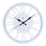 Relógio Parede Sala Escritório Design Moderno Redondo Branco