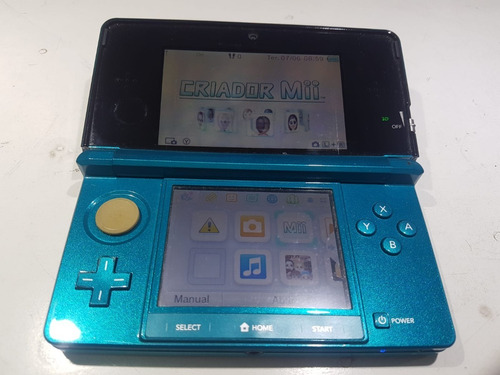 Nintendo 3ds Cor  Aqua Blue (case De Brinde)