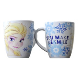 Taza Elsa De Frozen Disney 340 Ml Cerámica Taza Para Café Color Blanco Elsa Frozen