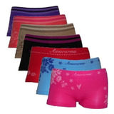 Kit Com 10 Peças Calcinhas Box Cueca Feminina Shortinho 