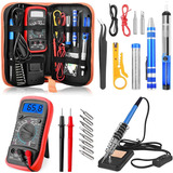 Kit Juego Herramientas Destornillador Tester Soldador +24 Pz