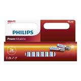 Pilas Alcalinas Philips Aaa Lr03 1.5v Pack De 12 Unidades Fj