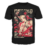 Camiseta Anime Nezuko Kamado Kimetsu No Yaiba Demon Slayer 