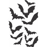 10 Murcielagos Adorno Decoración En Vinil Para Halloween