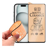 Vidrio Cerámica Flexible Matte Antihuellas Para iPhone 