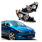 Faros Ojo De Angel Peugeot 206  1998 1999 2000 2001 Al 2007