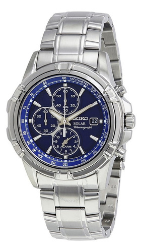 Reloj Seiko Ssc141 Para Hombre Cronógrafo Con Esfera Azul