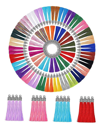 100 Pcs Colorido 60mm Tassel Pingentes Artesanato Para Diy