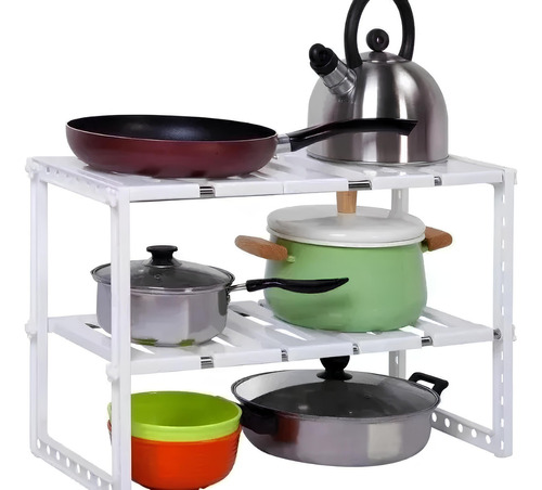 Organizador De Cocina Multiuso Expandible Color Blanco