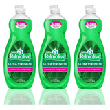 3 Piezas Jabon Para Trastes Palmolive Ultra Strength 961ml 