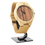 Reloj Vintage De Bambu Analogico Unisex