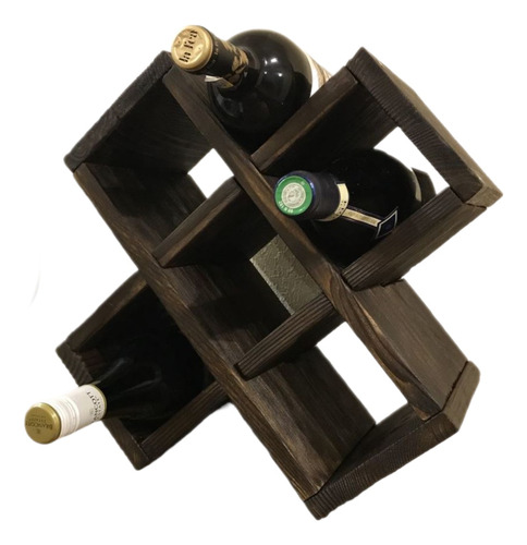  Soporte Para Botellas Porta Vinos De Madera Cava Rústico 