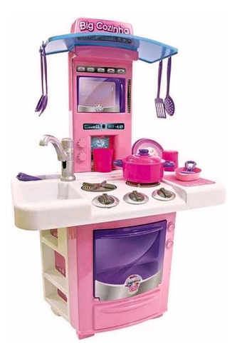 Big Cozinha Infantil Completa Kit Brinquedo Fogão Criança