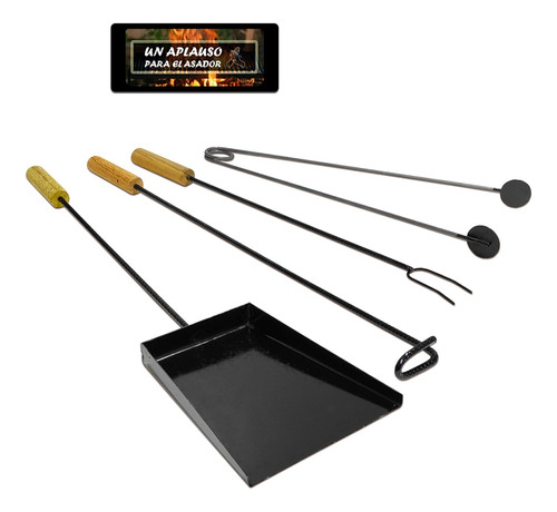 Accesorios Parrilla Kit X 5 Piezas Asador Juego Cod 1001