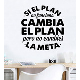 Vinilos Decorativos Frase Motivadora Plan  Mediana