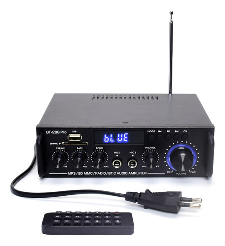 Amplificador Estéreo Bluetooth Kara Wooker Bt-298pro 45w+45w