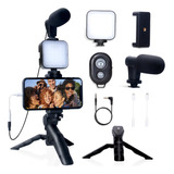 Amesedak Kit De Vlogging Para iPhone, Android Con Tripode, 3