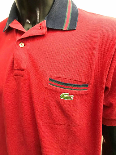 Chomba Lacoste Pocket Red Talle 7