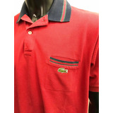 Chomba Lacoste Pocket Red Talle 7