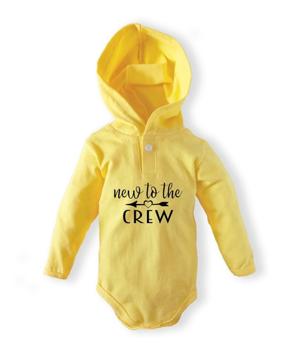 Pañalero Bebe Con Frases Moda Capucha New To The Crew