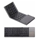 Mini Teclado Bluetooth Plegable Ultrafino Con Panel Táctil