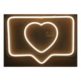 Cartel Neon Led/flex Corazon Like Luminoso