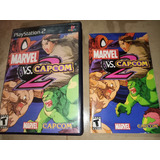 Ps2 Portada,caja Y Manual De Marvel Vs Capcom 2 *sin Juego*