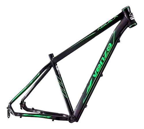 Quadro Mtb Aro 29 Venzo Aquila Preto Verde Tam 21 