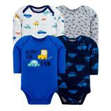 Set 4 Bodys Manga Larga Algodón Ropa Bebe Niño/maryshopcl