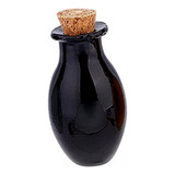 5 Botellas A La Deriva, Pequeños Frascos De Vidrio, Negro