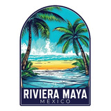 Adhesivo De Vinilo Con Diseño De Riviera Maya México B, 4 Pu