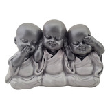 Set Niños Budas Sabios Unidos Deco Zen Escultura Zn Ct