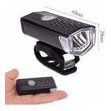 Luz Recargable Bicicleta Delantera Alta Luminosidad 300 Lms