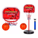 Aro De Basket Ajustable + Pelota + Inflador 