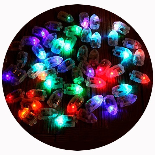 20 Leds Con Botón On/off Foco Para Globo Decoración + Envio