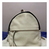 Mochila Prune Blanca Cuero Vacuno