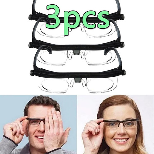 Óculos Focais De Grau Ajustável De 3 Unidades